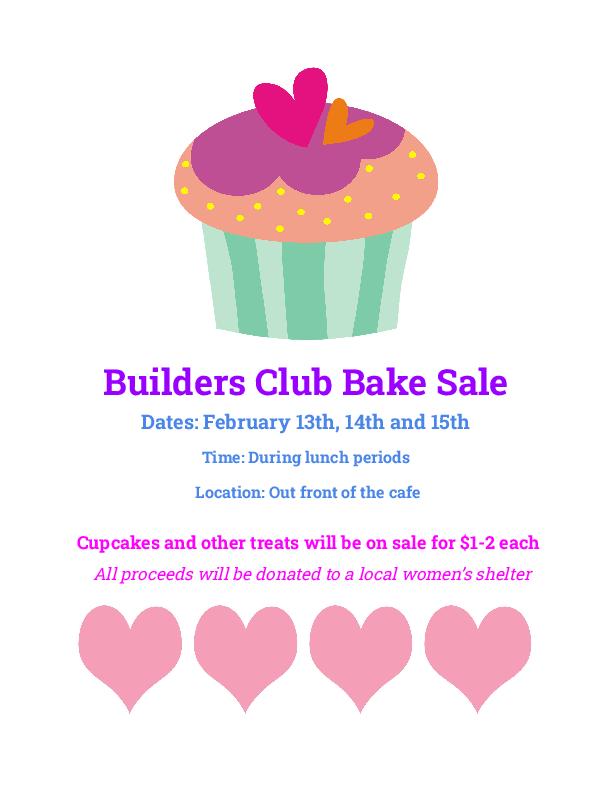 Builders Club Bake Sale